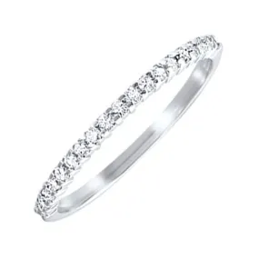 10KT White Gold Sparkle Fashion Ring - 1/8 ctw