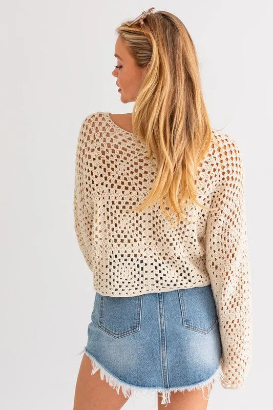 70's Doll Crochet Sweater
