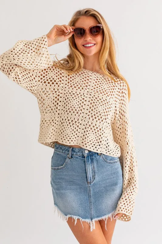 70's Doll Crochet Sweater