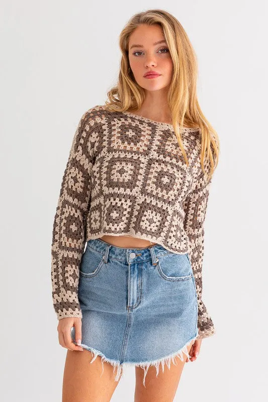 70's Doll Crochet Sweater
