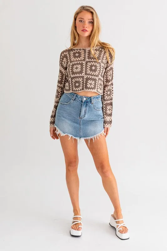 70's Doll Crochet Sweater