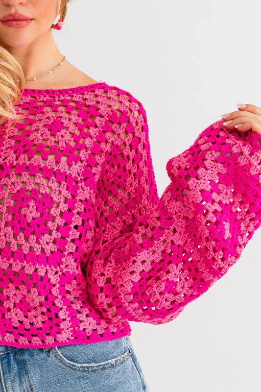 70's Doll Crochet Sweater