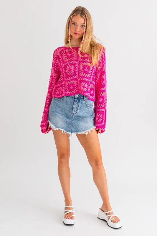 70's Doll Crochet Sweater