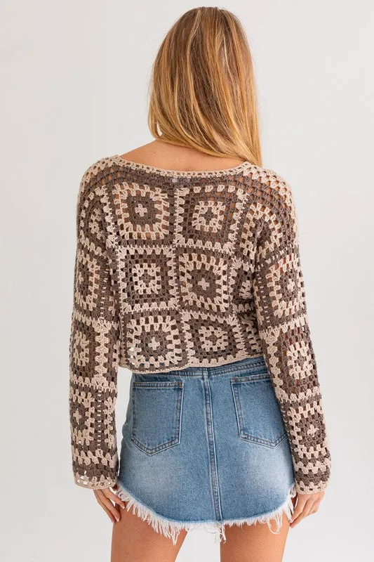 70's Doll Crochet Sweater