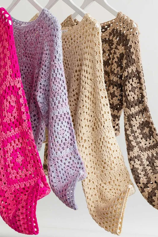 70's Doll Crochet Sweater