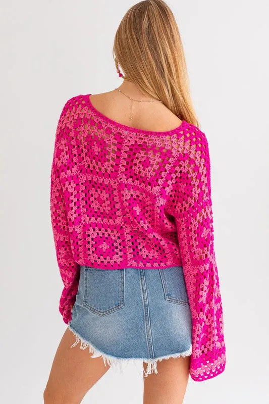 70's Doll Crochet Sweater