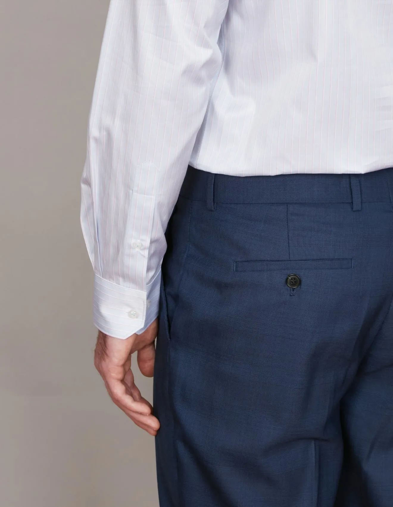 Abelard - Long Sleeve Business Shirt - Stripe - Sky Blue & Pale Pink