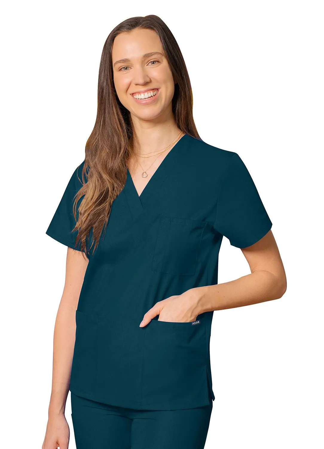 Adar Unisex V-Neck Tunic 3 Pocket Tops