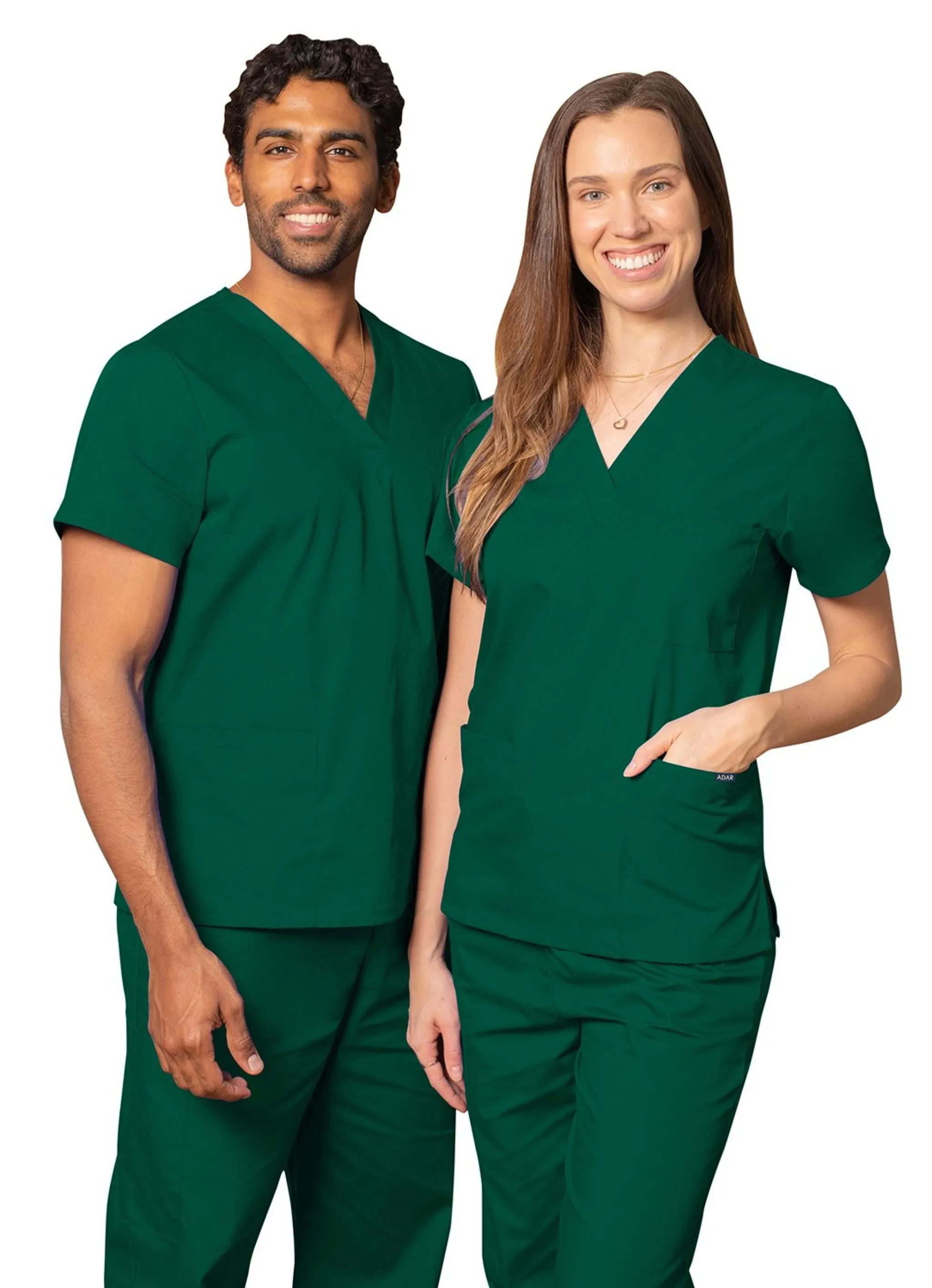 Adar Unisex V-Neck Tunic 3 Pocket Tops
