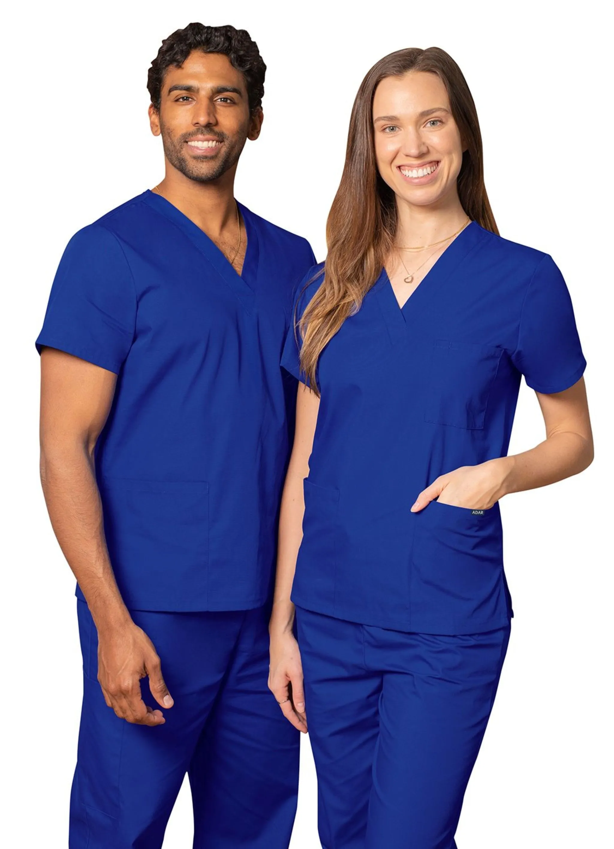 Adar Unisex V-Neck Tunic 3 Pocket Tops