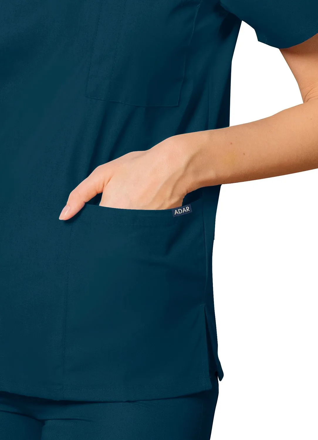 Adar Unisex V-Neck Tunic 3 Pocket Tops