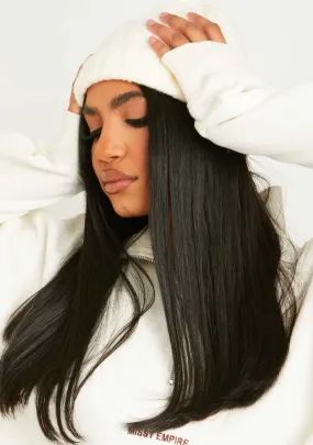 Alara Cream Cable Knit Beanie