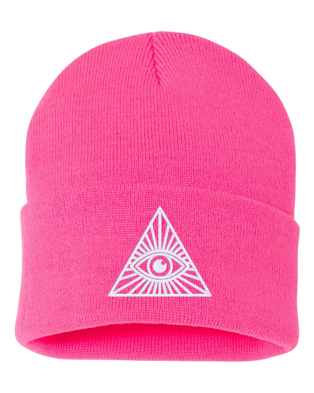 ALL SEEING EYE Embroidered Cuffed Beanie Hat