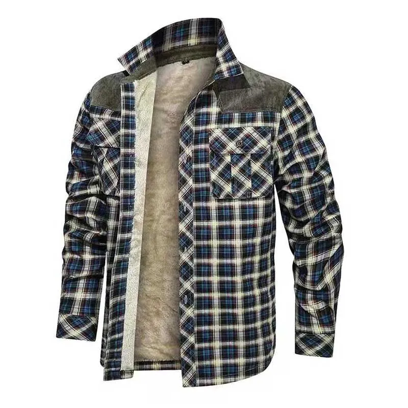 Angelo Ricci™ Designer Winter Fleece Lumberjack Plaid Shirt