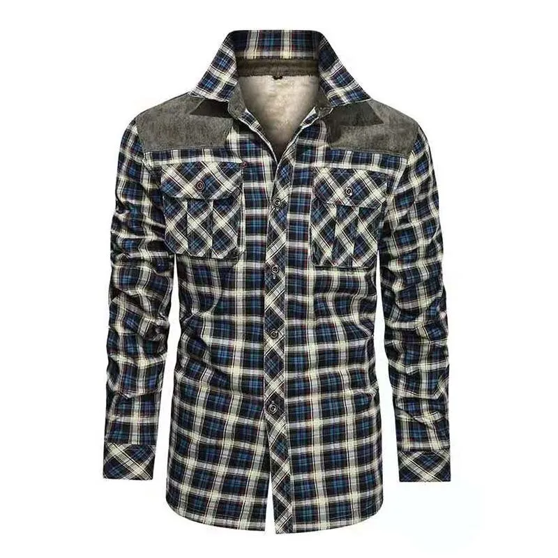 Angelo Ricci™ Designer Winter Fleece Lumberjack Plaid Shirt