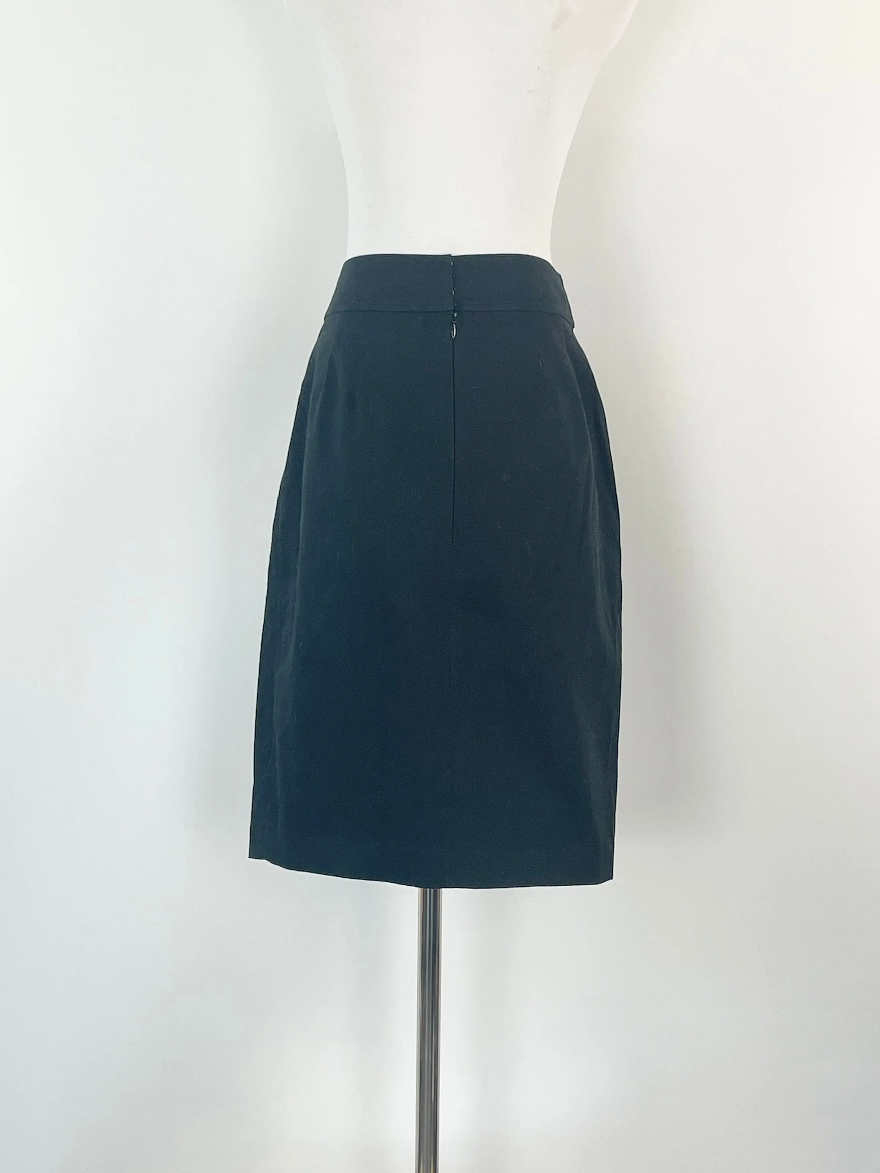 Anthea Crawford Black Button Up Midi Skirt - AU10