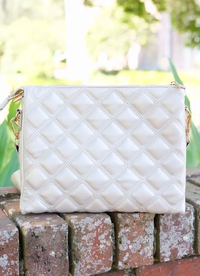 Ariana Crossbody Pearl Quilted DQ