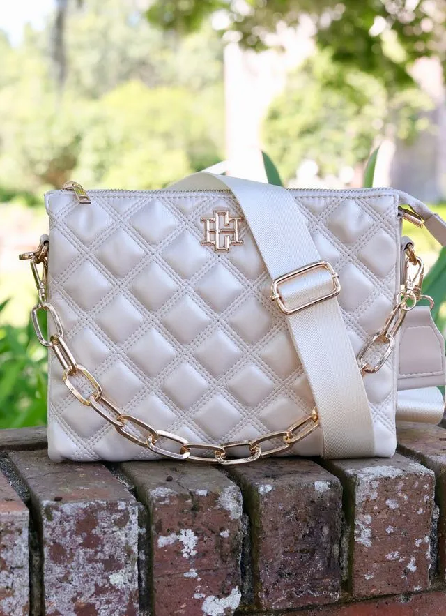 Ariana Crossbody Pearl Quilted DQ