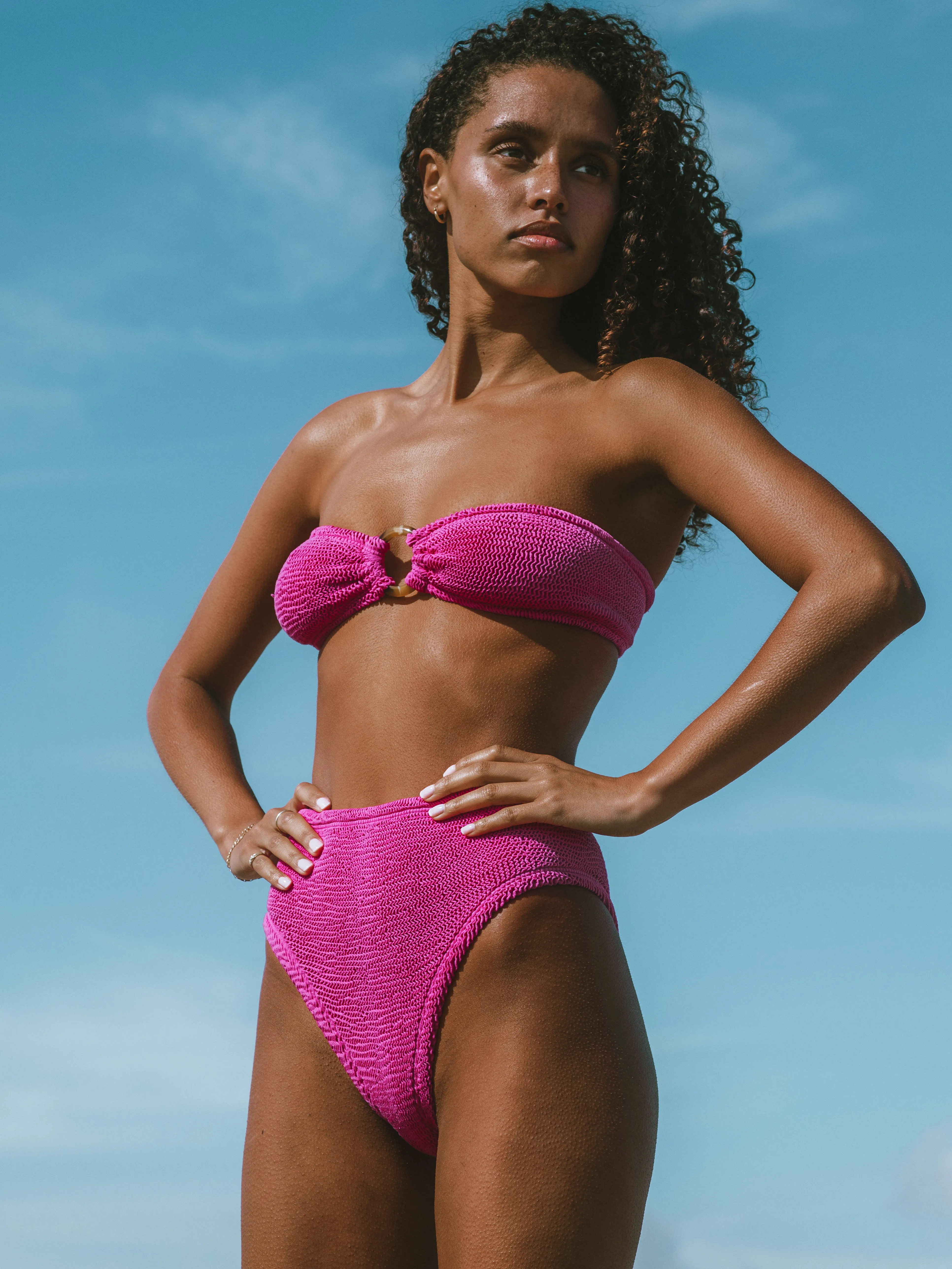 BALBOA O-RING BIKINI TOP - BERRY