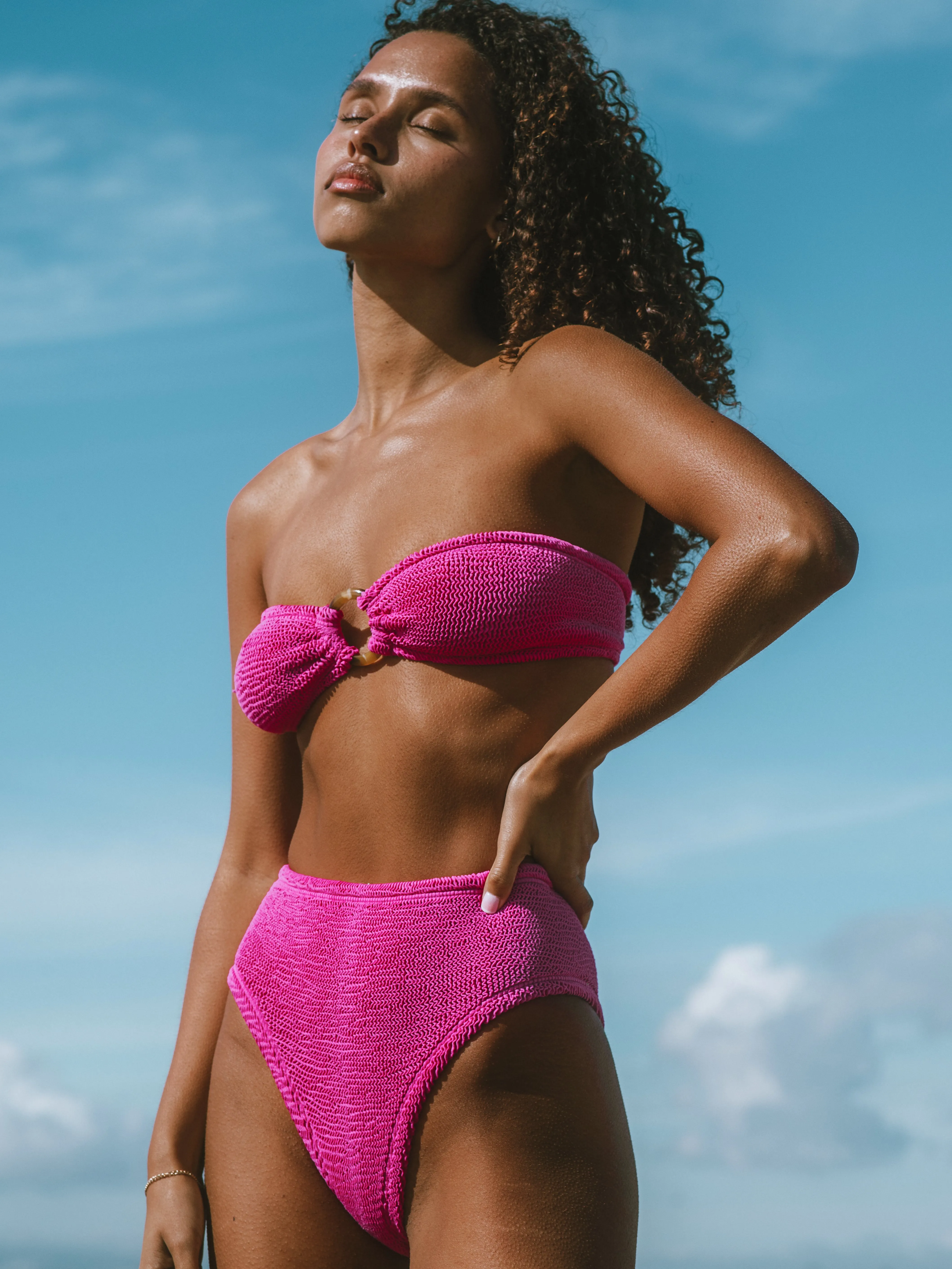 BALBOA O-RING BIKINI TOP - BERRY