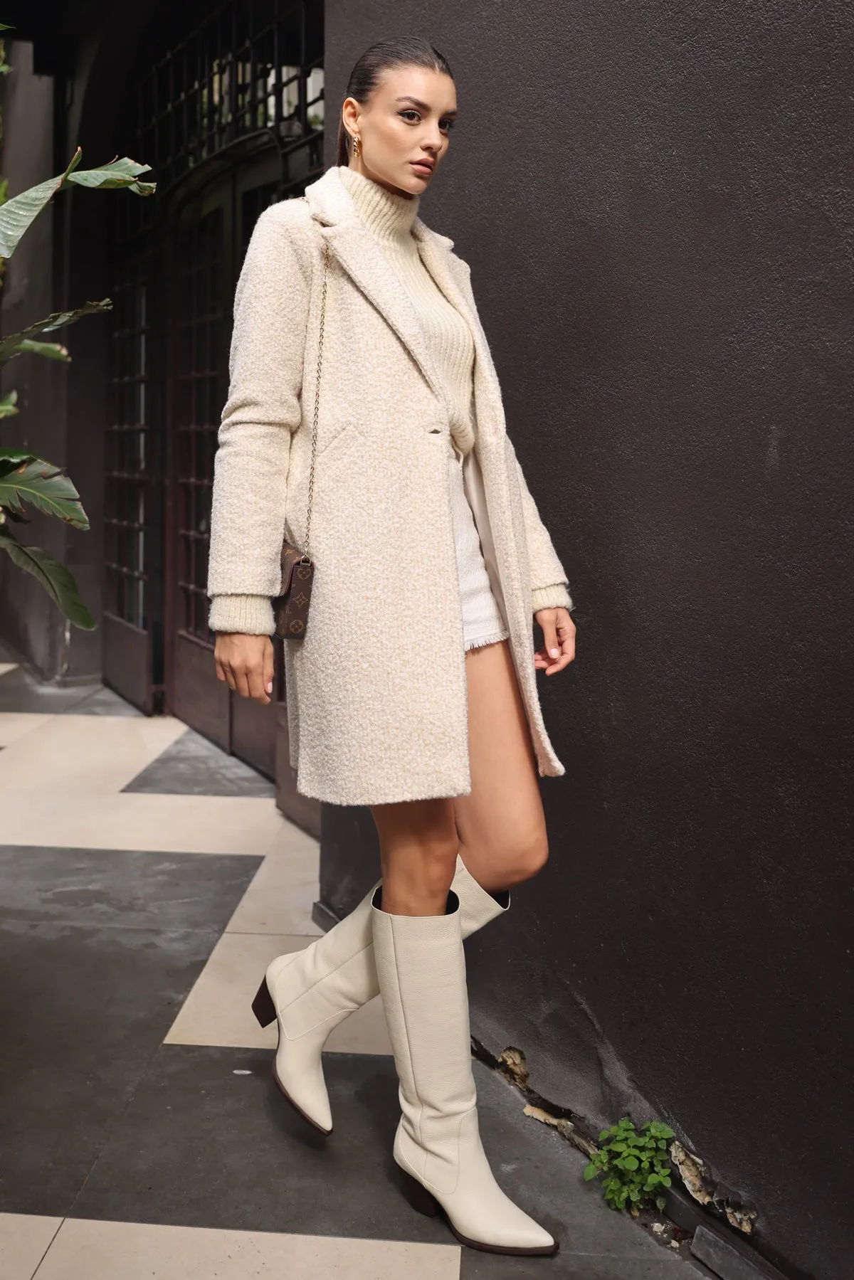 BGD Women Oversized Coat - Beige - Avondale