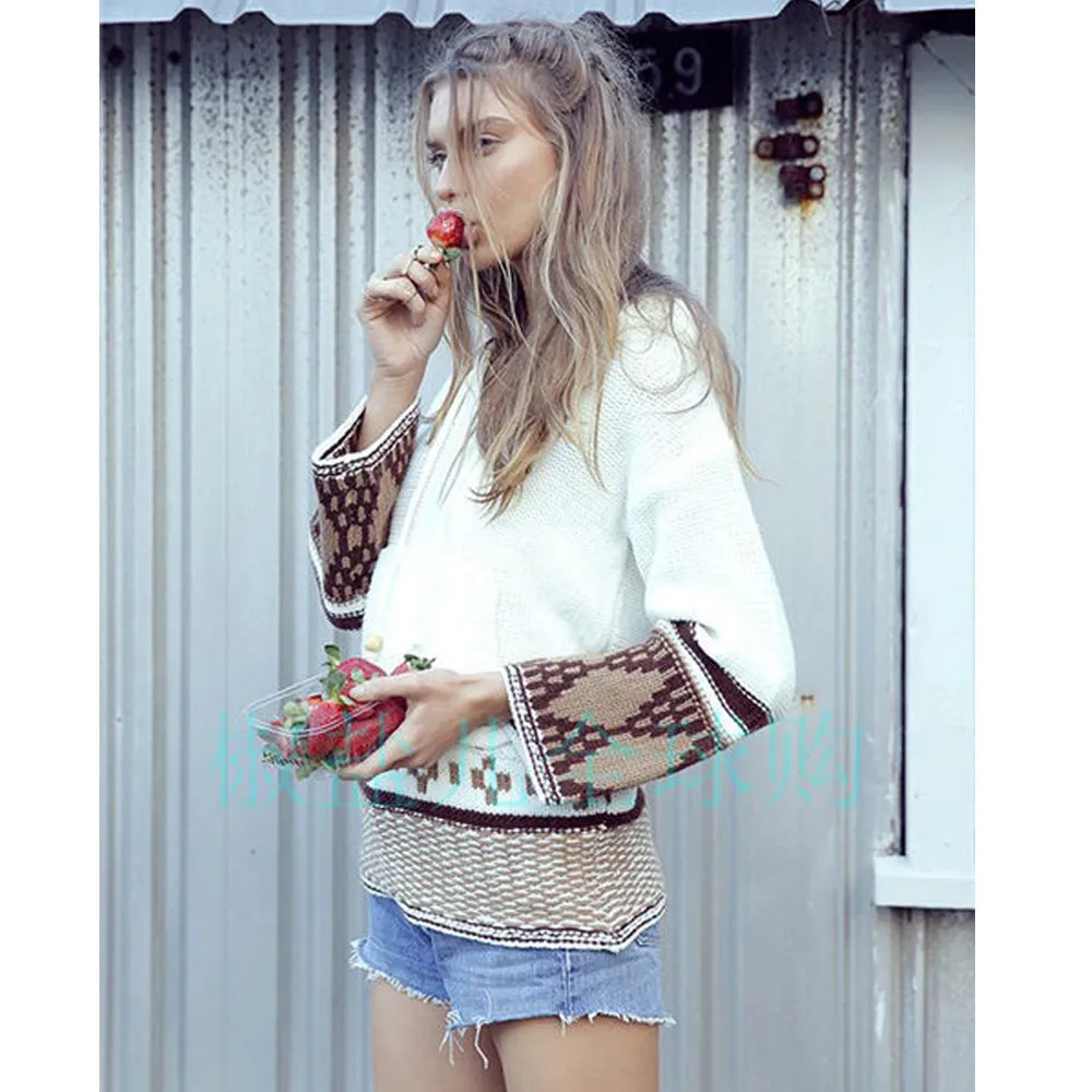 BOHO INSPIRED Hooded Sweaters Women long sleeve Pullovers Autumn Winter Knitted Thick Warm hippie chic jumpers Female clothing