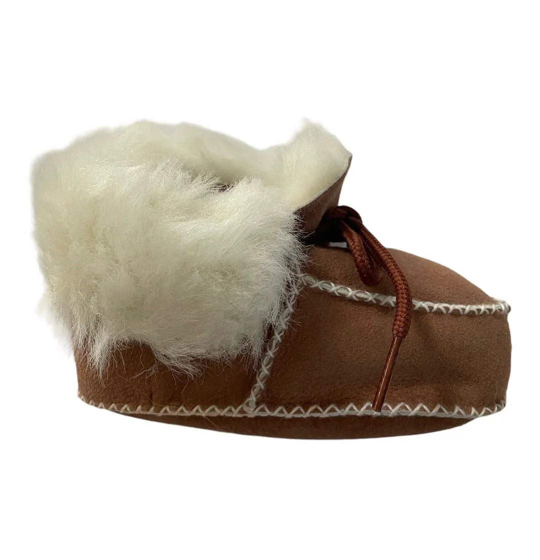 Children's Lace Up Chestnut Bootie