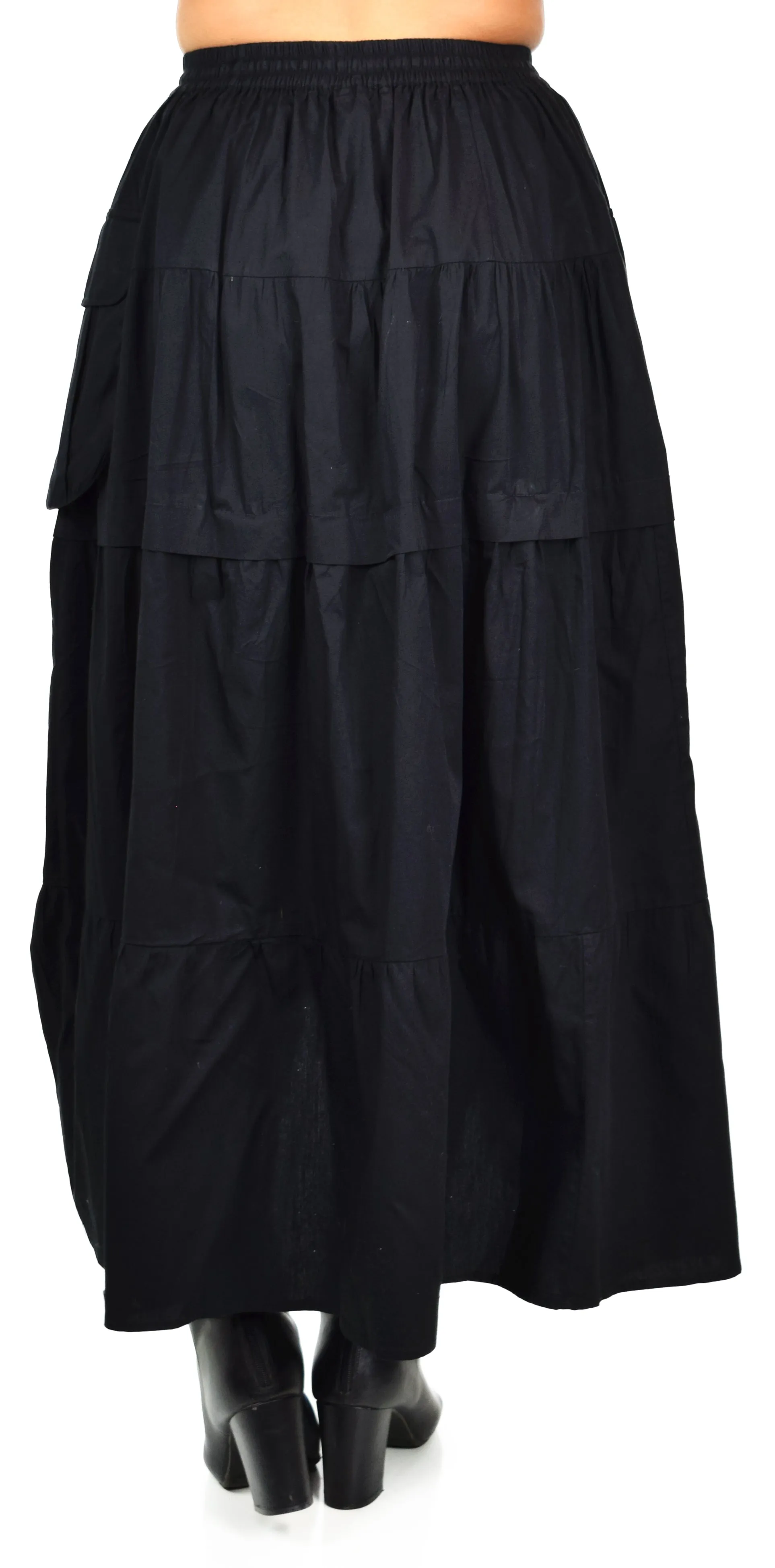 Cotton  skirt,Gathered skirt, Cotton Skirt, Tiered Skirt, Broomstick Skirt, Poof Bottom Skirt,Plus size Skirt, Adjustable Skirt