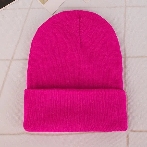 Cozy Solid Color Knit Beanie for All Seasons