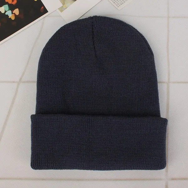 Cozy Solid Color Knit Beanie for All Seasons
