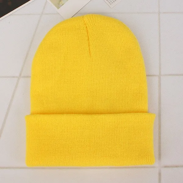 Cozy Solid Color Knit Beanie for All Seasons