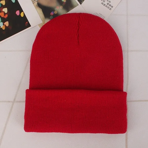 Cozy Solid Color Knit Beanie for All Seasons