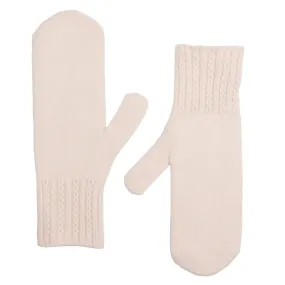 Cream Cable Mittens