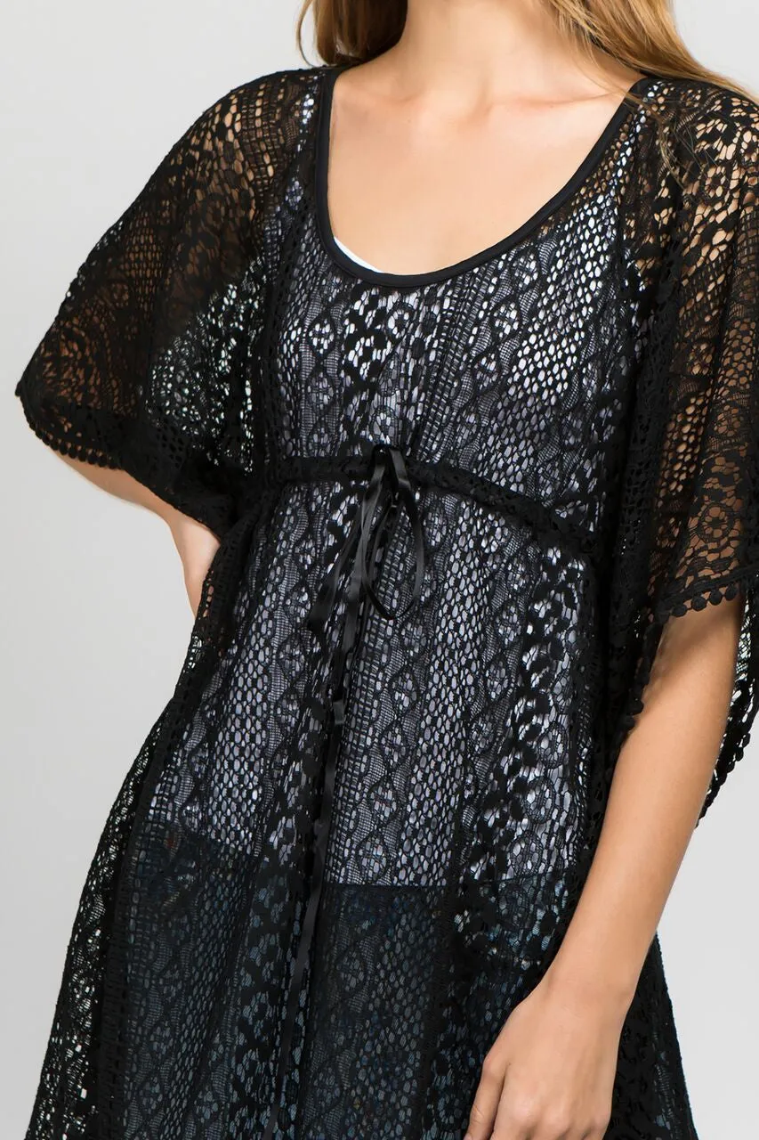 Crochet Chest Tie Tunic Top