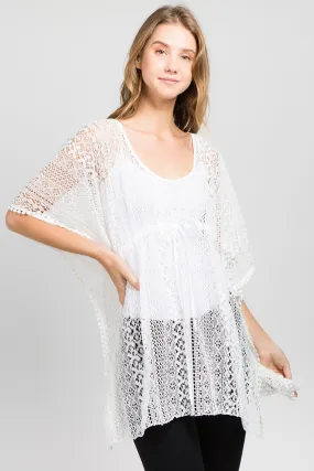 Crochet Chest Tie Tunic Top