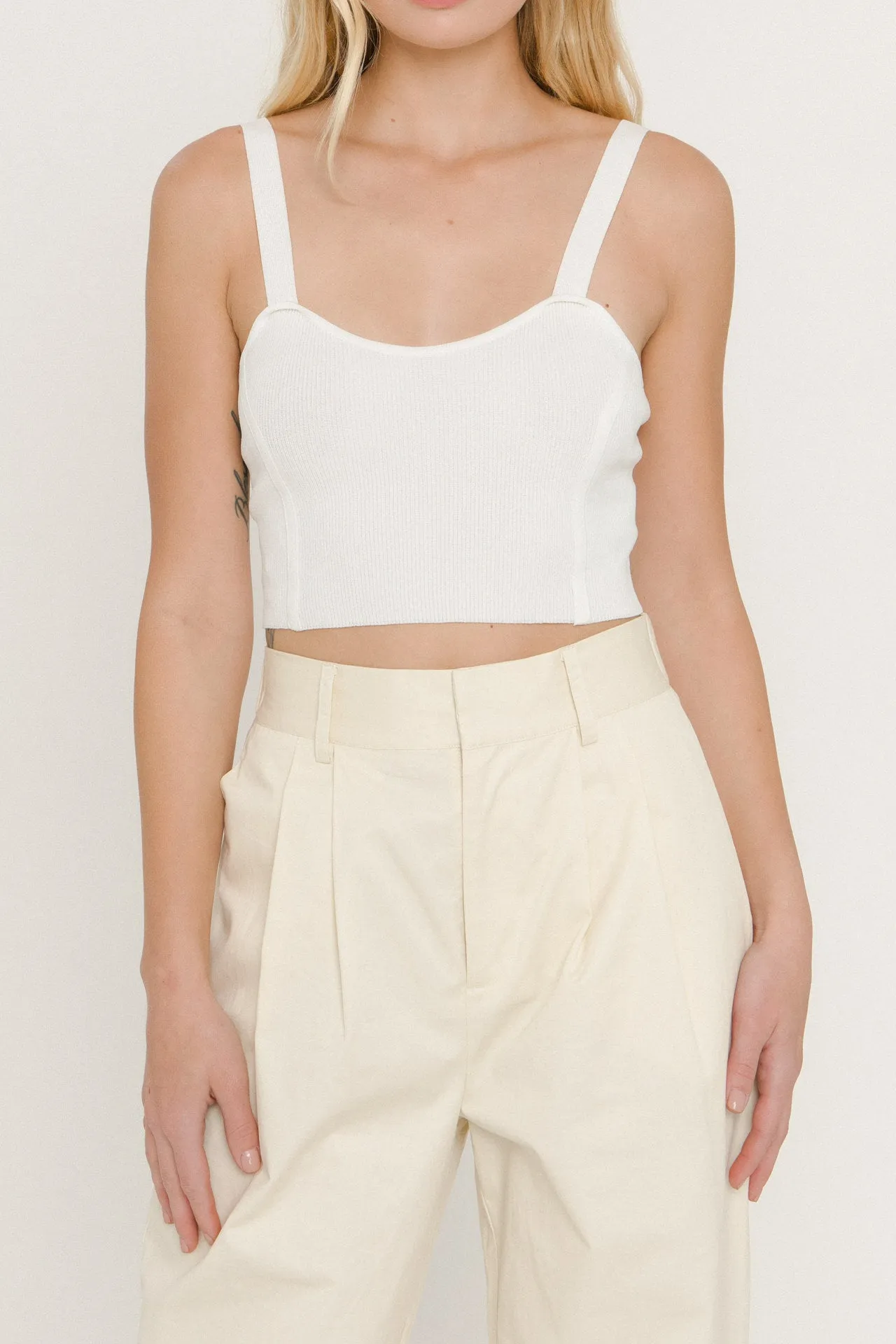 Cropped Knit Top
