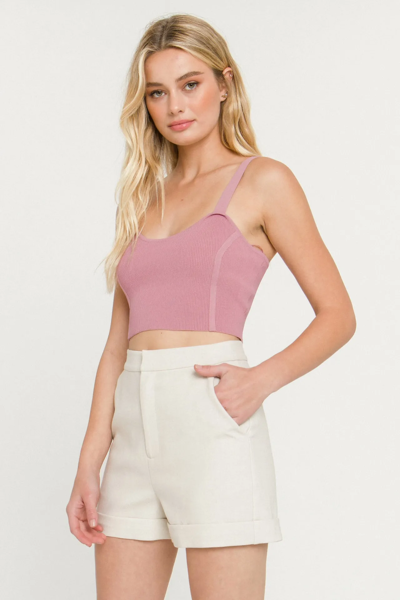Cropped Knit Top