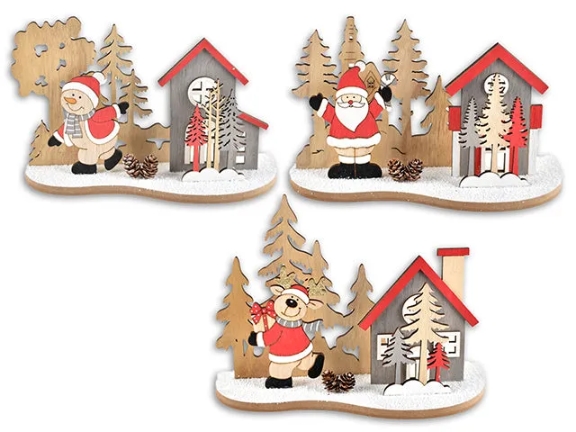 Die Cut 3 Later Christmas Scene Tabletop Decor