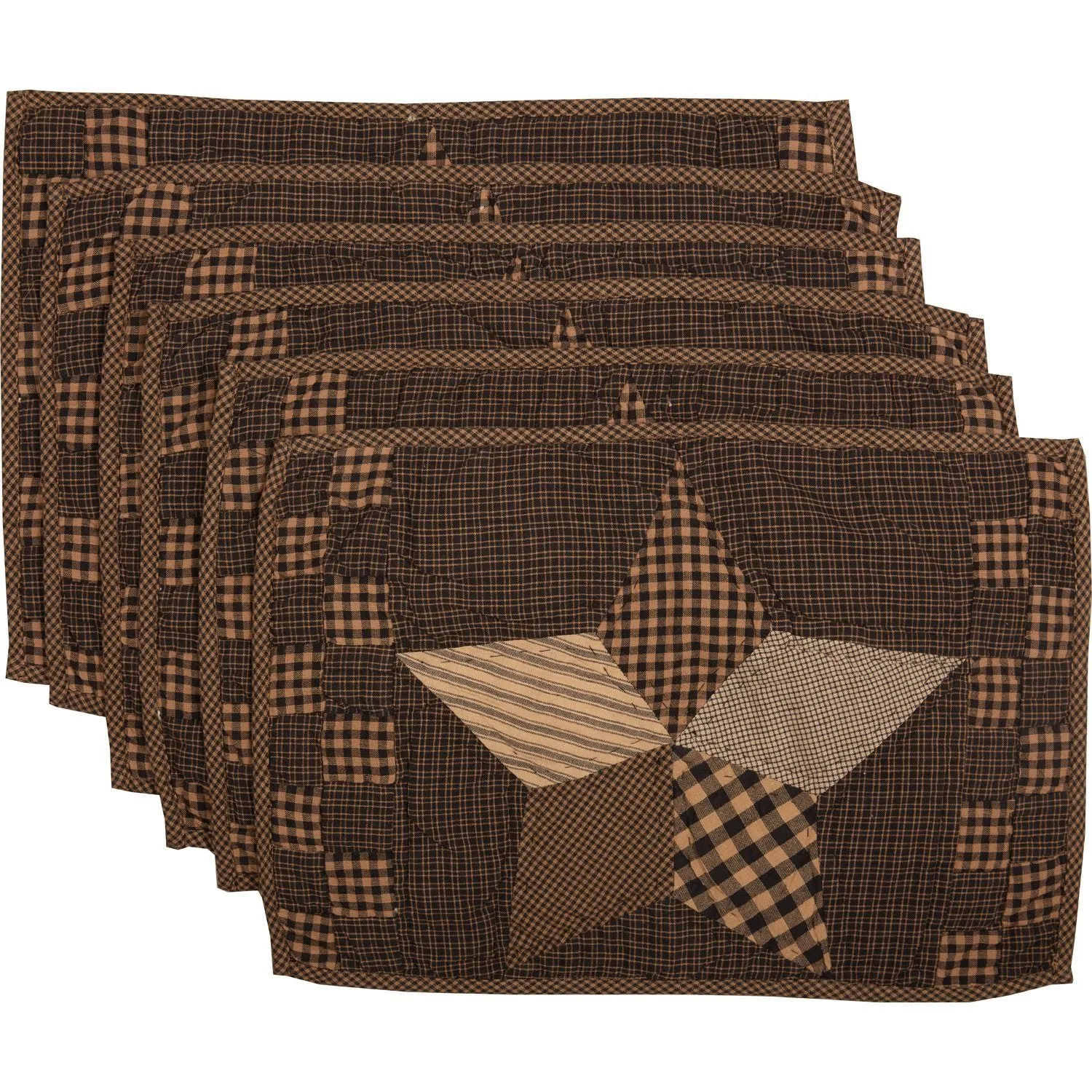 Farmhouse Star Quilted Placemat - Set of 6