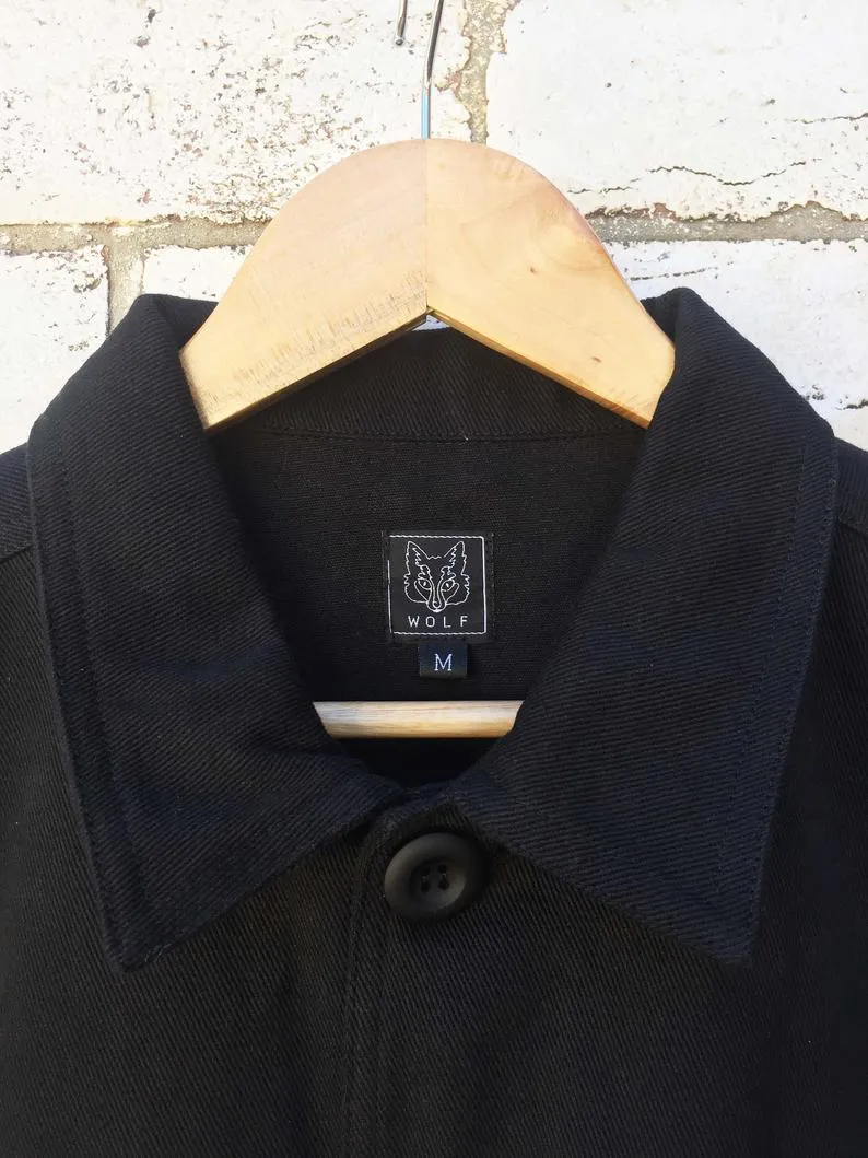 French Chore Jacket Black