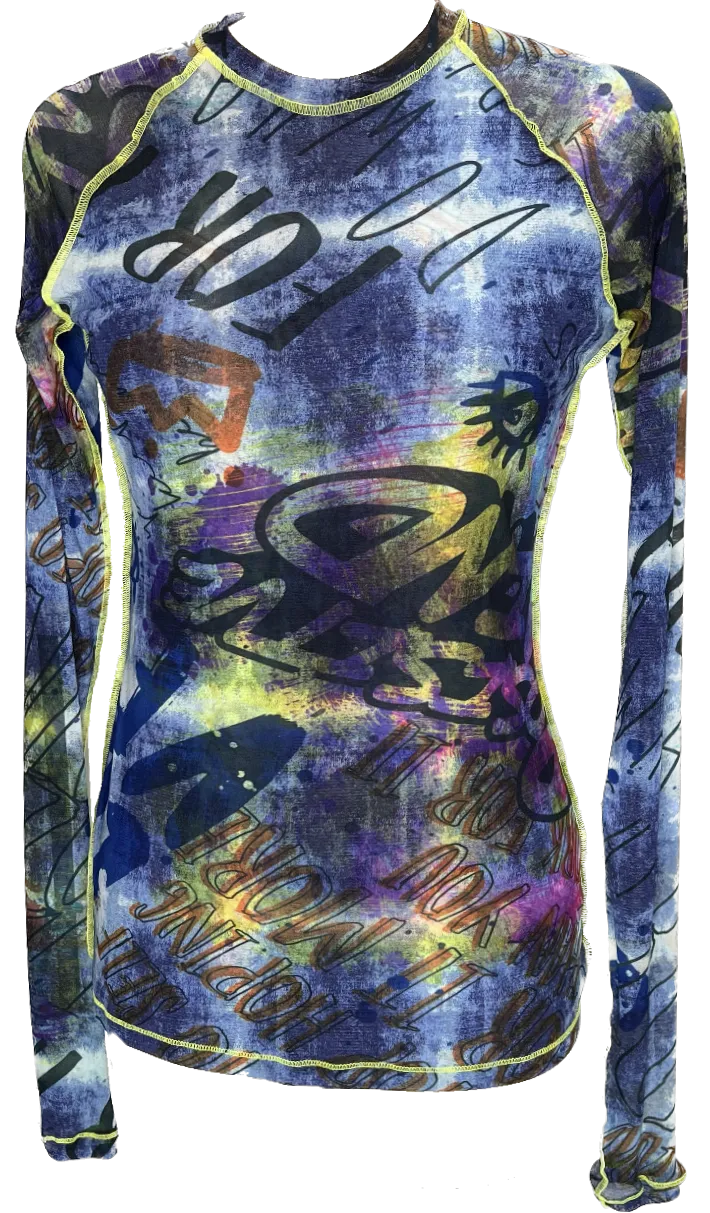 Graffiti Raglan Top