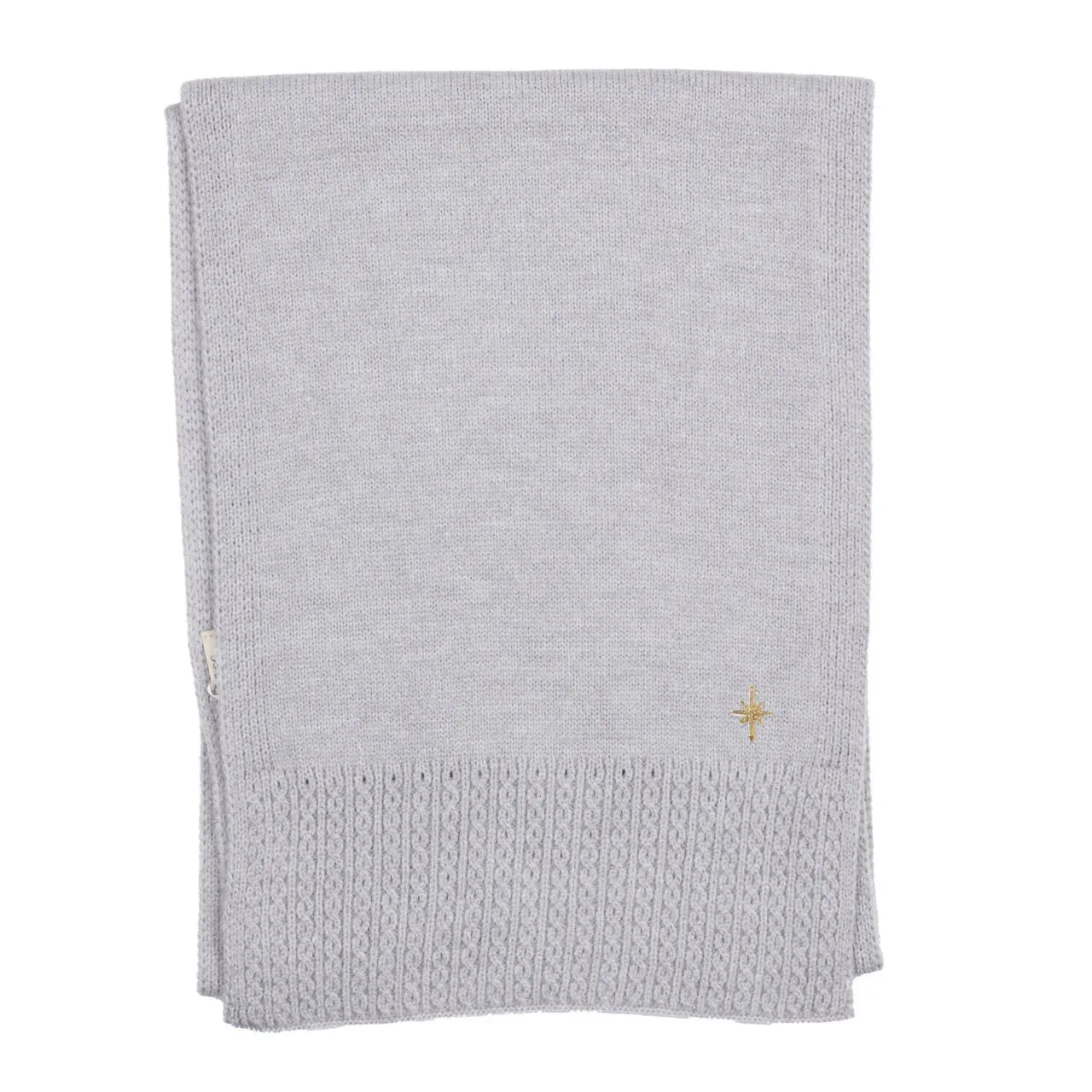 Grey Cable Scarf