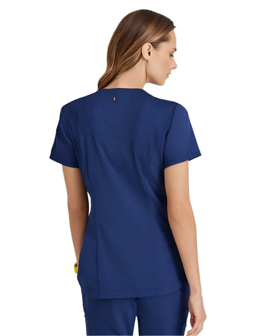 Grey's Anatomy Stretch™ by Barco Capri 2-Pocket Hourglass V-Neck Scrub Top-Plus