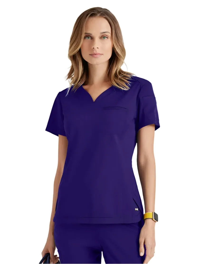 Grey's Anatomy Stretch™ by Barco Capri 2-Pocket Hourglass V-Neck Scrub Top-Plus