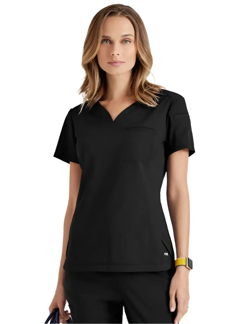 Grey's Anatomy Stretch™ by Barco Capri 2-Pocket Hourglass V-Neck Scrub Top-Plus