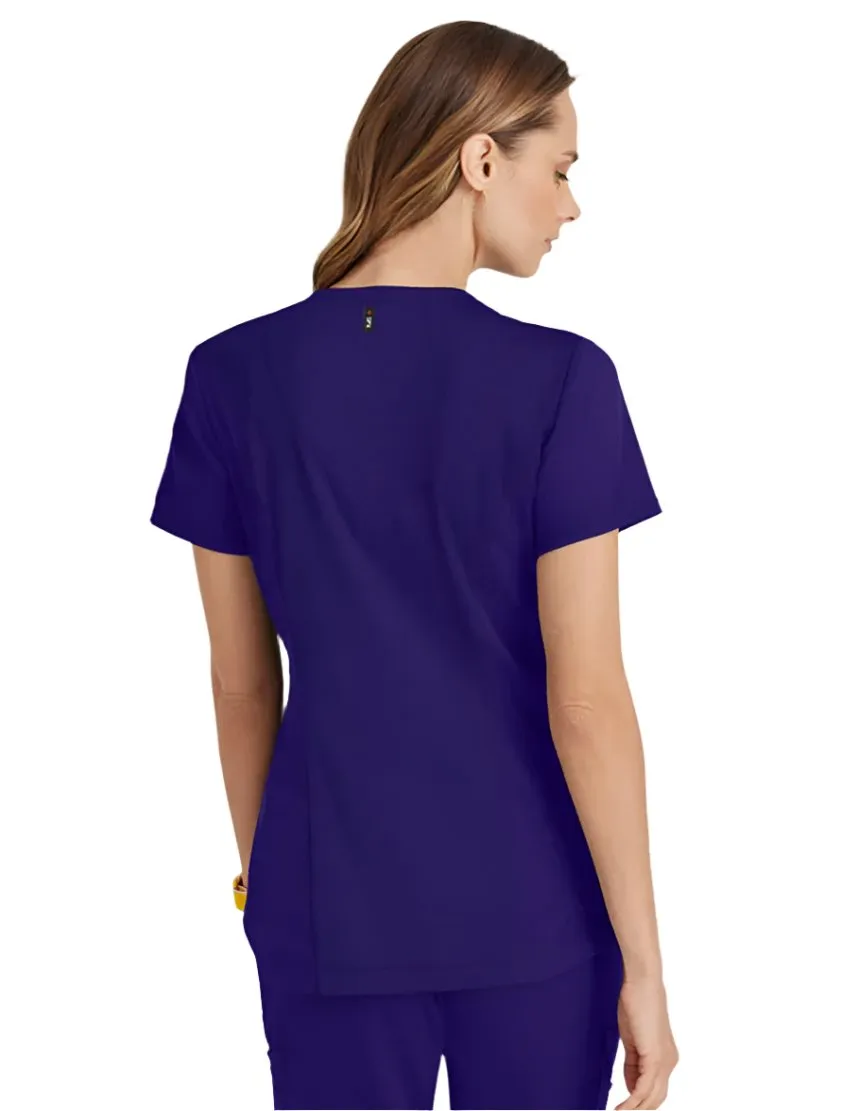 Grey's Anatomy Stretch™ by Barco Capri 2-Pocket Hourglass V-Neck Scrub Top-Plus