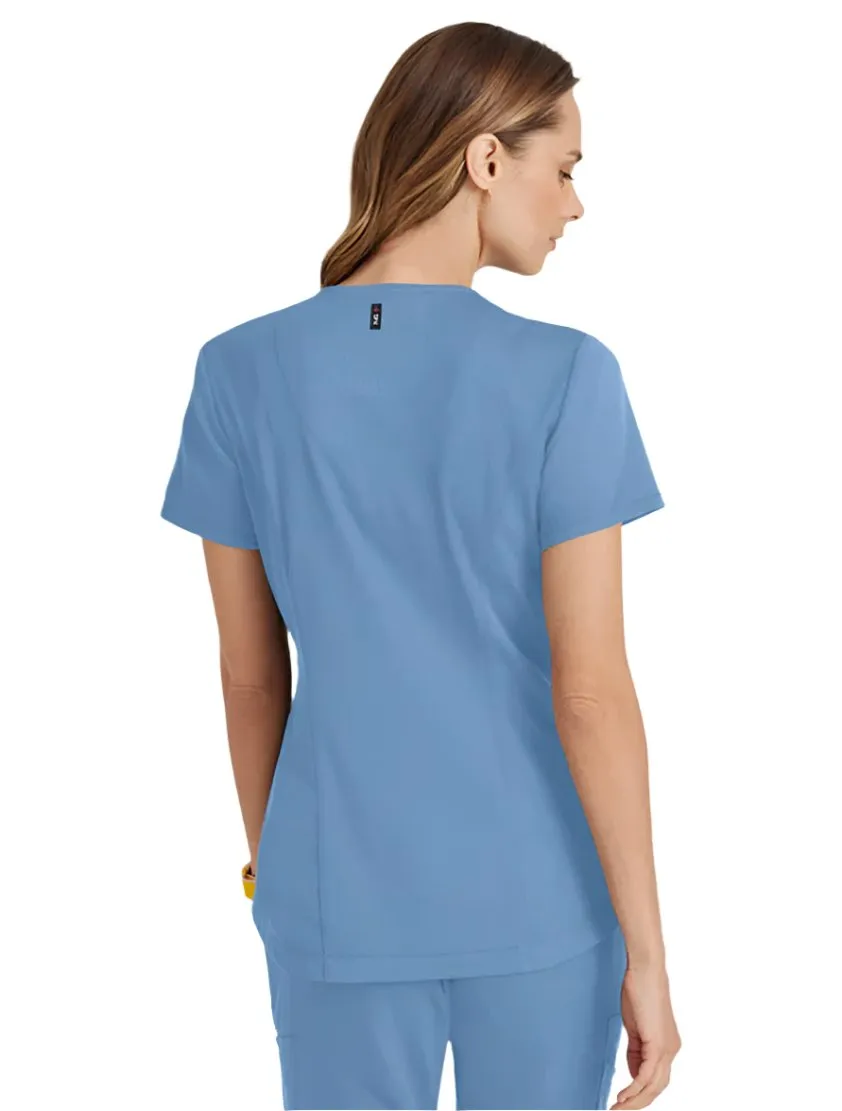 Grey's Anatomy Stretch™ by Barco Capri 2-Pocket Hourglass V-Neck Scrub Top-Plus