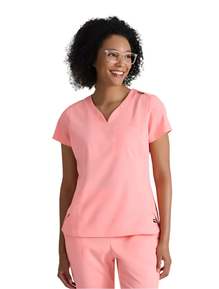 Grey's Anatomy Stretch™ by Barco Capri 2-Pocket Hourglass V-Neck Scrub Top-Plus
