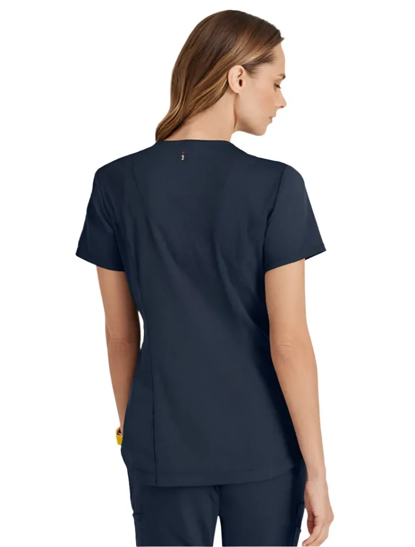 Grey's Anatomy Stretch™ by Barco Capri 2-Pocket Hourglass V-Neck Scrub Top-Plus