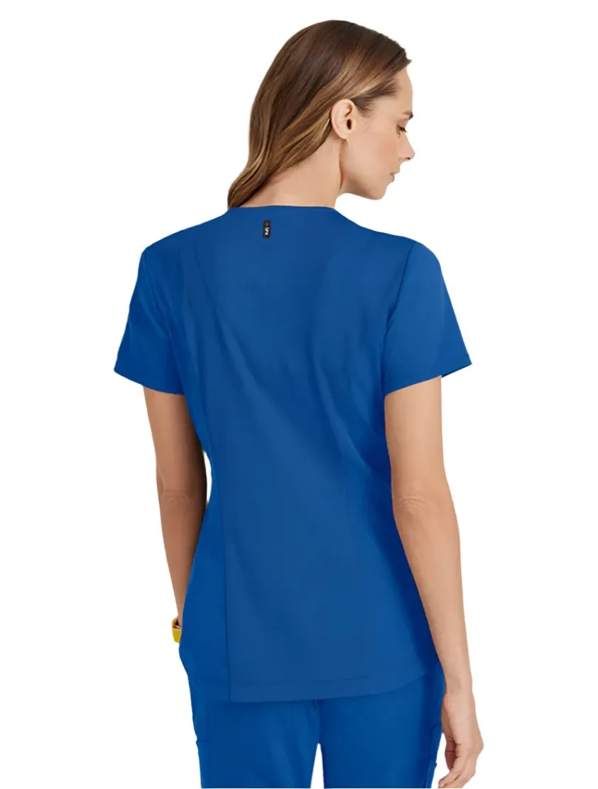 Grey's Anatomy Stretch™ by Barco Capri 2-Pocket Hourglass V-Neck Scrub Top-Plus